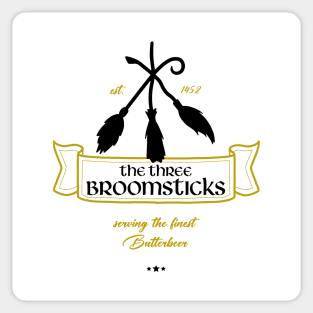 Three Broomsticks Sticker